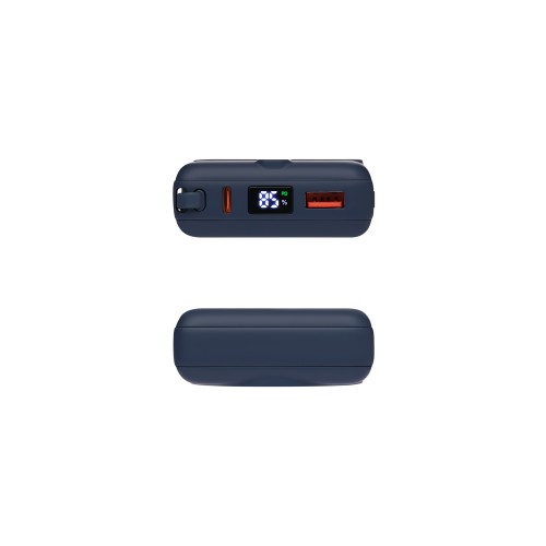 Внешний аккумулятор с подсветкой Риттер PD (Ritter PD) 10000mAh с функцией беспроводной зарядки 15W, синий