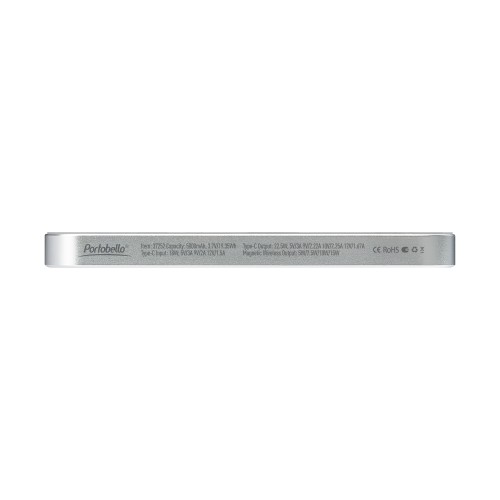Внешний аккумулятор Артекс PD (Artex PD) 5000mAh с функцией беспроводной зарядки 15W, серебряный