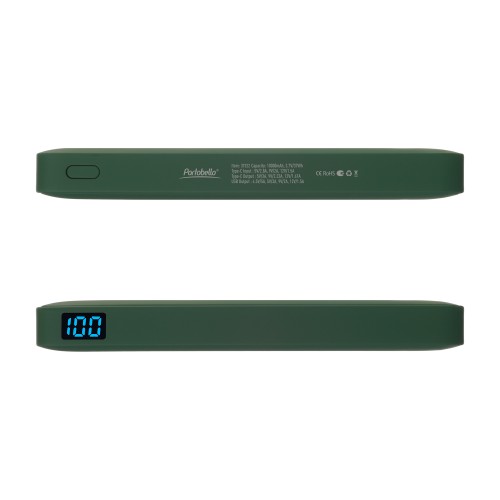 Внешний аккумулятор с подсветкой Анкор Плюс PD (Ancor PD Plus) 10000 mAh, зеленый