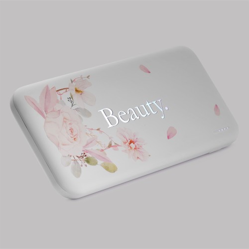 Внешний аккумулятор с подсветкой Люче (Luce) 10000 mAh, белый
