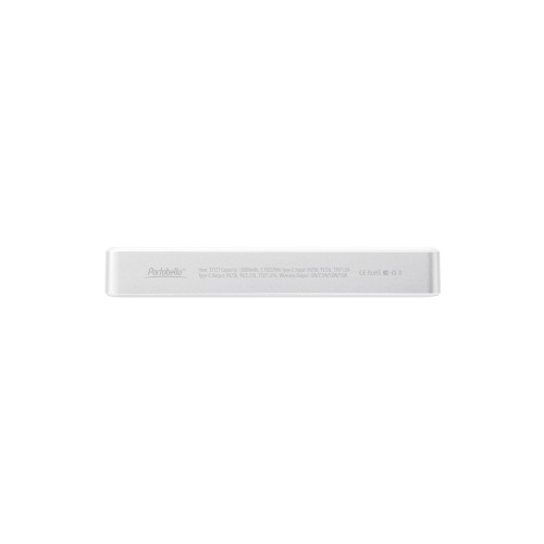 Внешний аккумулятор Атлантис Плюс PD (Atlantis PD Plus) 10000mAh с функцией беспроводной зарядки 15W, серебряный