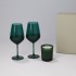 Подарочный набор свеча Энигма (Enigma) + 2 бокала для вина Эмеральд (Emerald) в серой коробке