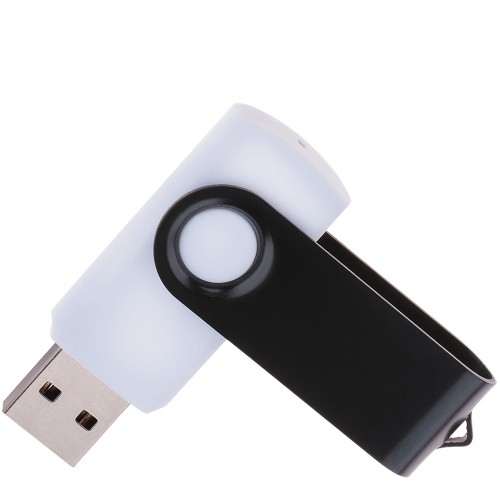 Флешка TWIST WHITE COLOR Белая с черным 4015.08.64ГБ