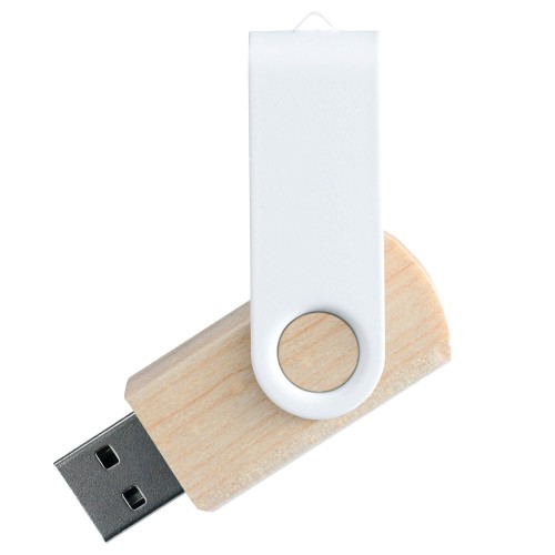 Флешка TWIST WOOD COLOR Светлое дерево с белым 4014.31.07.64ГБ