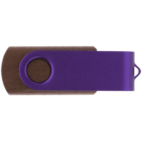 Флешка TWIST WOOD COLOR Темное дерево с фиолетовым 4014.32.11.8ГБ