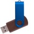 Флешка TWIST WOOD COLOR Темное дерево с синим 4014.32.01.16ГБ3.0