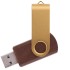 Флешка TWIST WOOD COLOR Темное дерево с золотистым 4014.32.17.8ГБ
