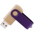 Флешка TWIST WOOD COLOR Светлое дерево с фиолетовым 4014.31.11.32ГБ3.0