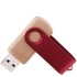 Флешка TWIST WOOD COLOR Светлое дерево с красным 4014.31.03.64ГБ