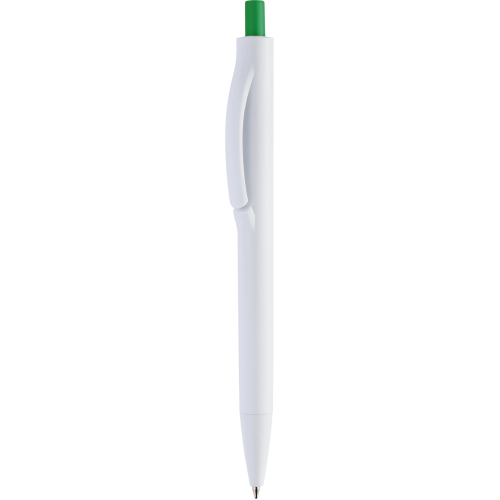 Ручка IGLA COLOR Белая с зеленой кнопкой 1033.02