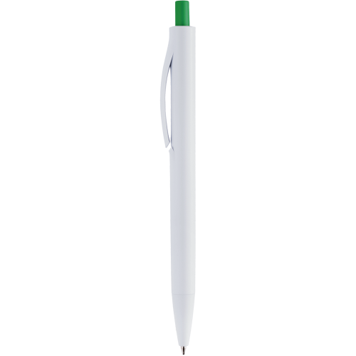 Ручка IGLA COLOR Белая с зеленой кнопкой 1033.02