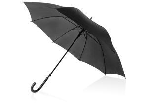 Зонт-трость полуавтоматический с пластиковой ручкой, цвет черный