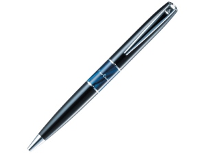 Ручка шариковая LIBRA с поворотным механизмом. Pierre Cardin, цвет черный/синий/серебристый