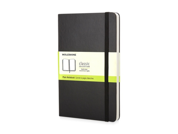 Записная книжка Moleskine Classic (нелинованный) в твердой обложке, Pocket (9x14см), цвет черный
