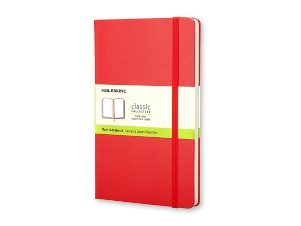 Записная книжка Moleskine Classic (нелинованный) в твердой обложке, Large (13х21см), цвет красный