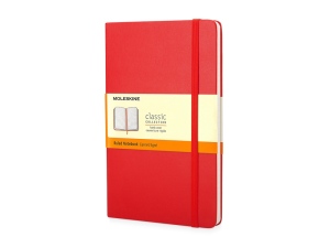 Записная книжка Moleskine Classic (в линейку) в твердой обложке, Pocket (9x14см), цвет красный
