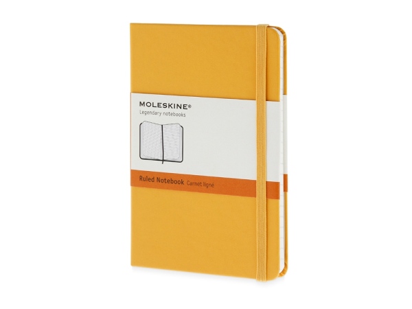 Записная книжка Moleskine Classic (в линейку) в твердой обложке, Pocket (9x14см), цвет оранжевый
