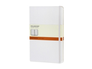 Записная книжка Moleskine Classic (в линейку) в твердой обложке, Large (13х21см), цвет белый