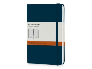Записная книжка Moleskine Classic (в линейку) в твердой обложке, Pocket (9x14см), цвет голубой сапфир