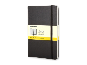 Записная книжка Moleskine Classic (в клетку) в твердой обложке, Large (13х21см), цвет черный