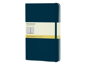 Записная книжка Moleskine Classic (в клетку) в твердой обложке, Large (13х21см), цвет голубой сапфир