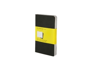 Записная книжка Moleskine Cahier (в клетку, 3 шт.), Pocket (9х14см), цвет черный