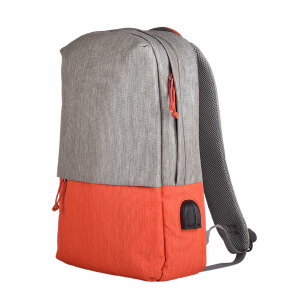 Рюкзак BEAM, цвет серый с оранжевым