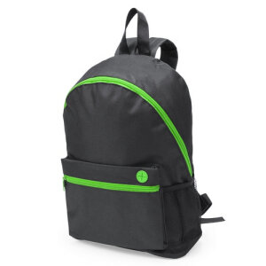 Рюкзак TOWN, цвет черный с зеленым