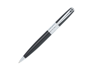 Ручка шариковая BARON с поворотным механизмом, Pierre Cardin, черный/серебристый
