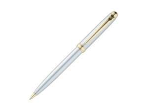 Ручка шариковая ECO с поворотным механизмом Pierre Cardin, белый матовый/золотистый
