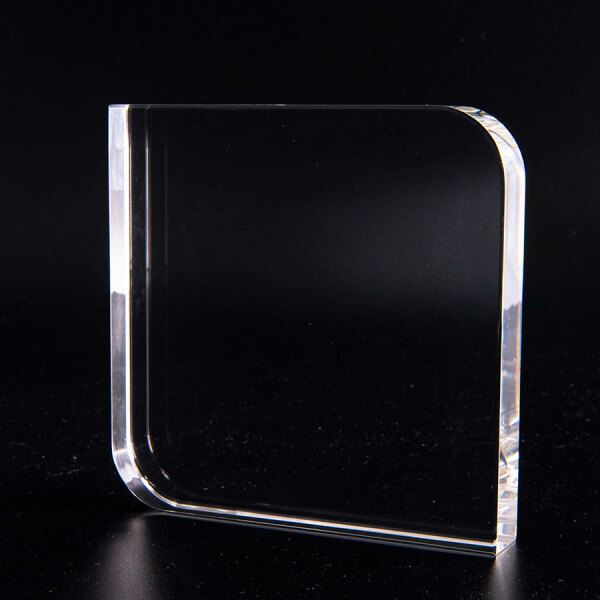Награда QUADRA BRILANTE в подарочной коробке, грани с фаской, 150х150х25 мм, акрил, цвет прозрачный