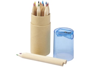 Набор карандашей 12 единиц, цвет натуральный/голубой