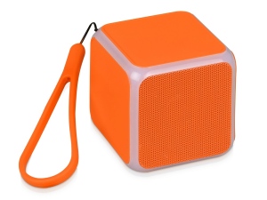 Портативная колонка «Cube» с подсветкой, цвет оранжевый