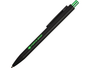 Ручка металлическая шариковая «Blaze» с цветным зеркальным слоем, черный/зеленое яблоко