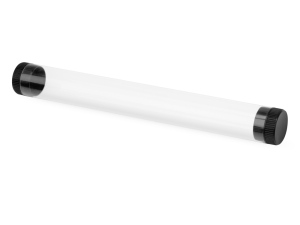 Футляр-туба пластиковый для ручки «Tube 2.0», цвет прозрачный/черный