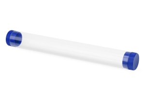 Футляр-туба пластиковый для ручки «Tube 2.0», цвет прозрачный/синий