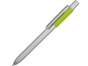 Ручка металлическая шариковая «Bobble» с силиконовой вставкой, серый/зеленое яблоко