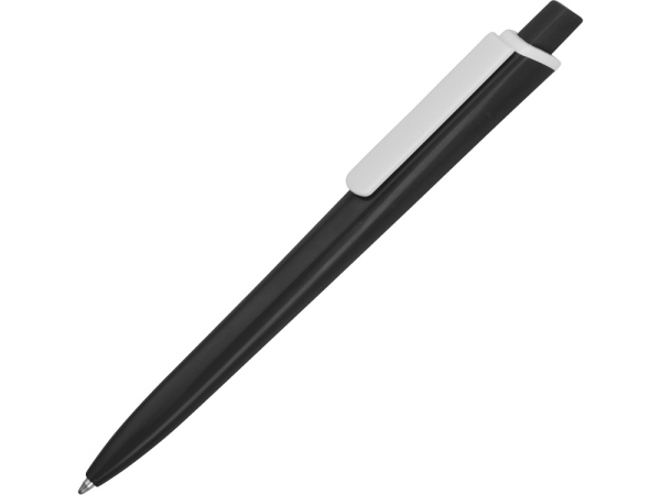 Ручка пластиковая трехгранная шариковая «Lateen», черный/белый