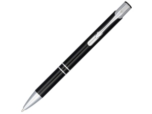 Кнопочная шариковая ручка Moneta из анодированного алюминия, черные чернила