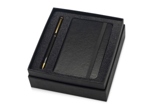 Подарочный набор Reporter с ручкой и блокнотом А6, цвет черный