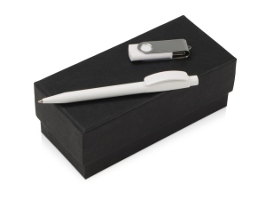 Подарочный набор Uma Memory с ручкой и флешкой, цвет белый