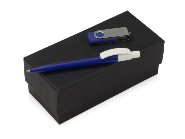 Подарочный набор Uma Memory с ручкой и флешкой, цвет синий