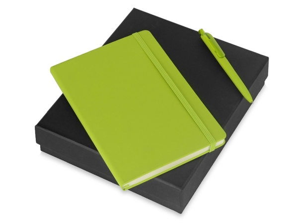 Подарочный набор Vision Pro soft-touch с ручкой и блокнотом А5, цвет зеленый