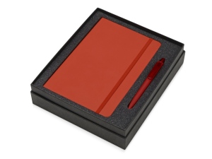 Подарочный набор Vision Pro soft-touch с ручкой и блокнотом А5, цвет красный