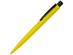 Ручка шариковая металлическая «LUMOS M» soft-touch, цвет желтый/черный