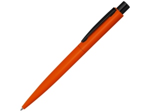 Ручка шариковая металлическая «LUMOS M» soft-touch, цвет оранжевый/черный