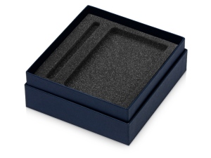 Коробка подарочная Smooth M для ручки и блокнота А6, темно-синий