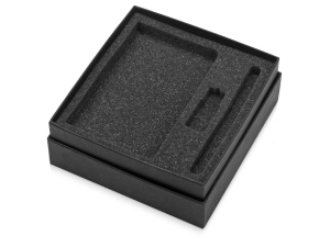 Коробка подарочная Smooth M для ручки, флешки и блокнота А6, черный