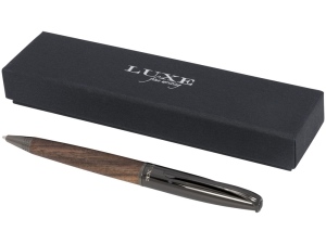 Шариковая ручка с деревянным корпусом Loure, цвет черный/коричневый