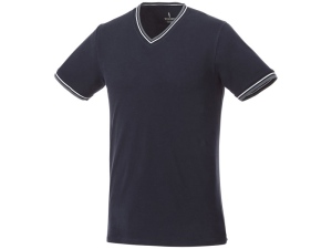 Мужская футболка Elbert с коротким рукавом, темно-синий/серый меланж/белый, размер S
